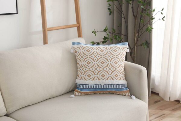 Fundas de cojines "Kilim" con borlas - Imagen 5