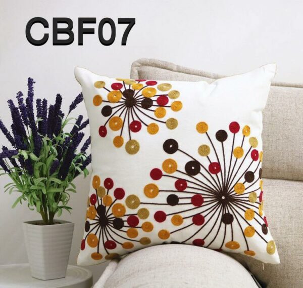 Fundas de cojines bordadas con flores - Imagen 10