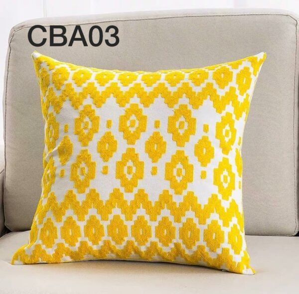 Fundas de cojines bordados, mostaza, amarillo - Imagen 5