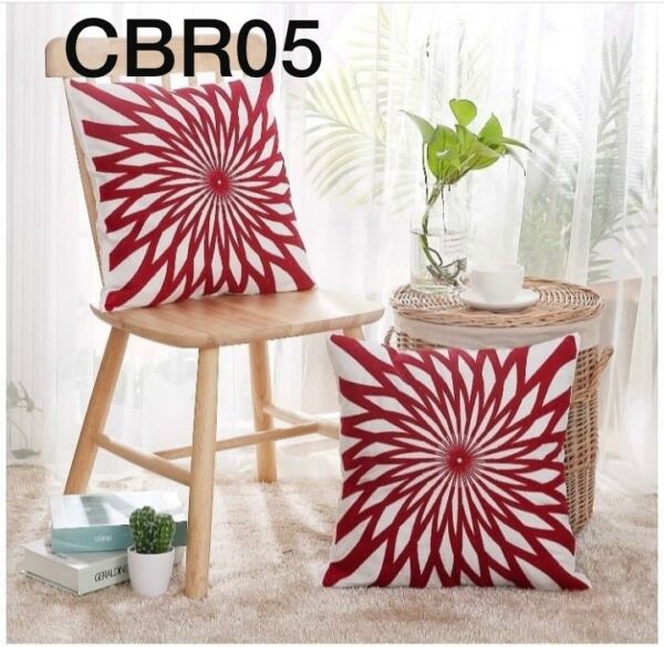 Fundas de cojines bordados rojos - Imagen 6