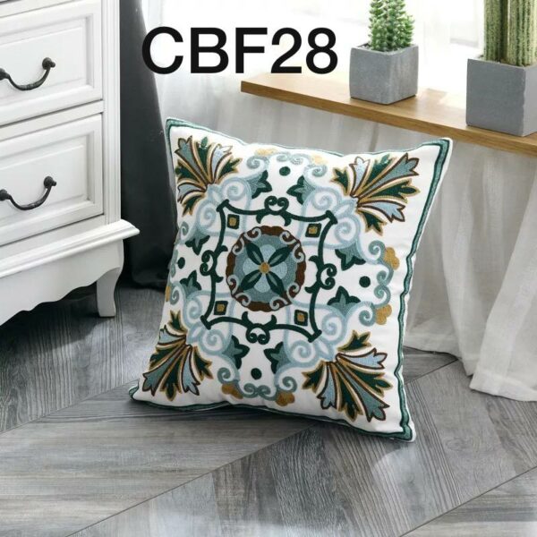 Fundas de cojines bordadas con flores - Imagen 24