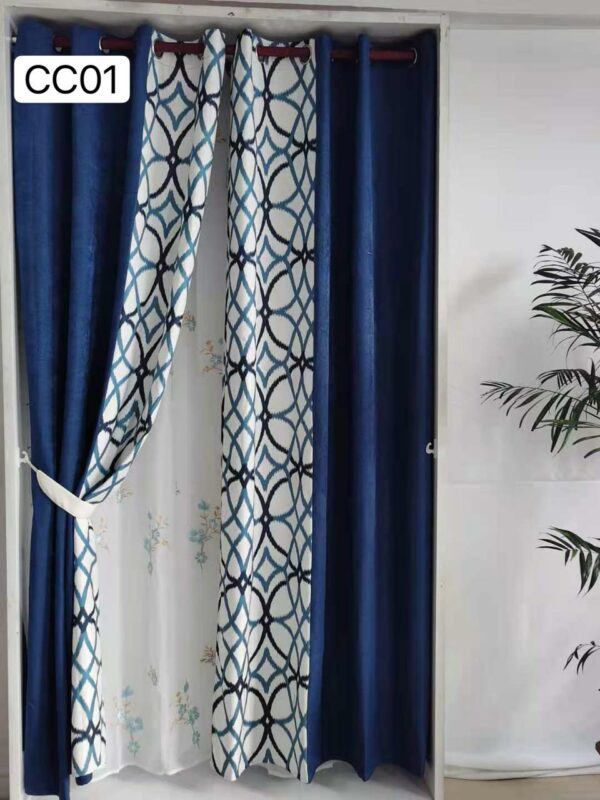 Cortinas Combinadas Con Diseño - Imagen 2