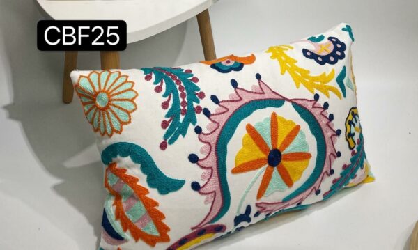 Fundas de cojines bordadas con flores - Imagen 21