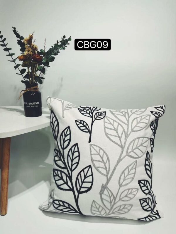 Fundas de cojines bordados gris - Imagen 11