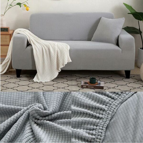 Fundas De Sofa En Un Tono diseño cuadrille - Imagen 5