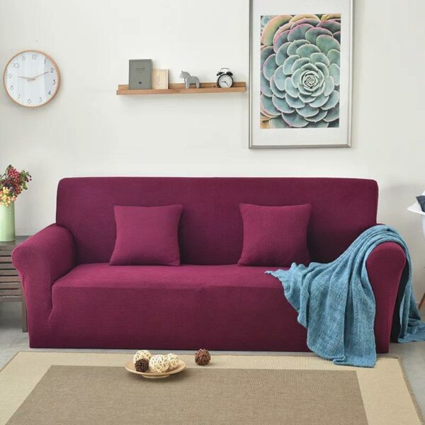 Fundas De Sofa En Un Tono diseño cuadrille - Imagen 4