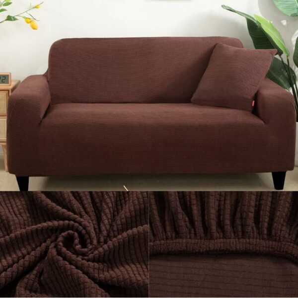 Fundas De Sofa En Un Tono diseño cuadrille - Imagen 2
