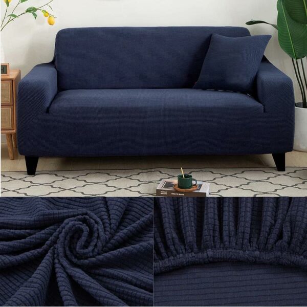 Fundas De Sofa En Un Tono diseño cuadrille - Imagen 3