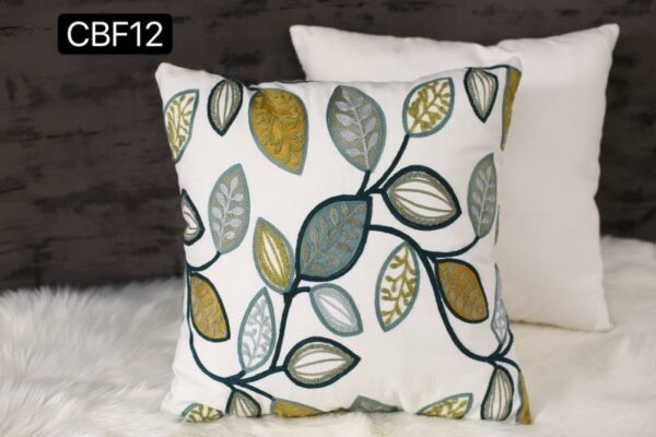Fundas de cojines bordadas con flores - Imagen 15