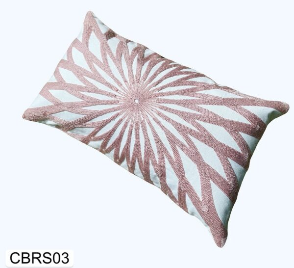 Fundas de cojines bordados rosa - Imagen 5
