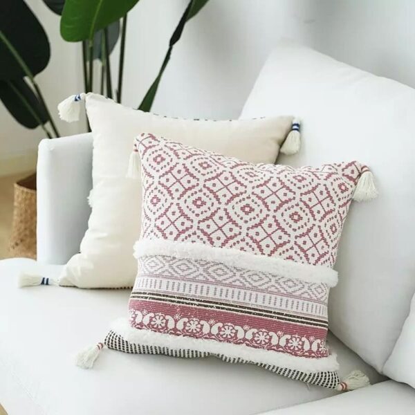 Fundas de cojines "Kilim" con borlas - Imagen 8