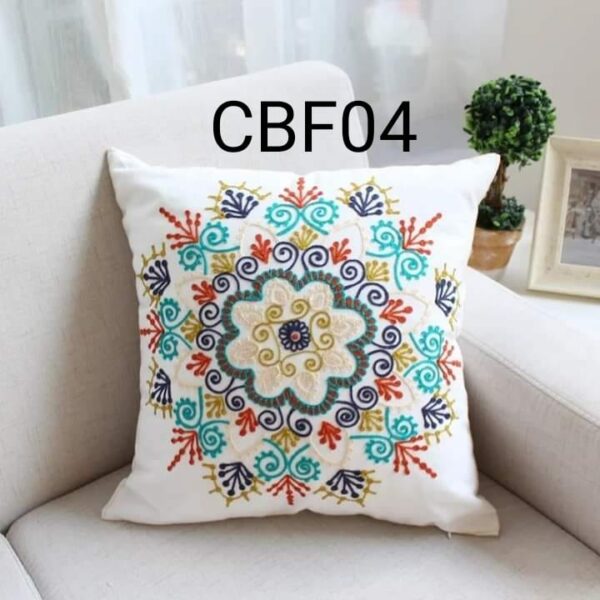 Fundas de cojines bordadas con flores - Imagen 7