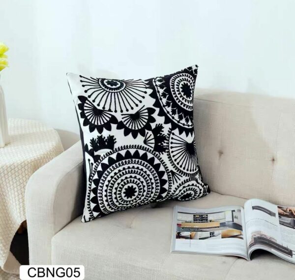 Fundas de cojines bordados negro - Imagen 6