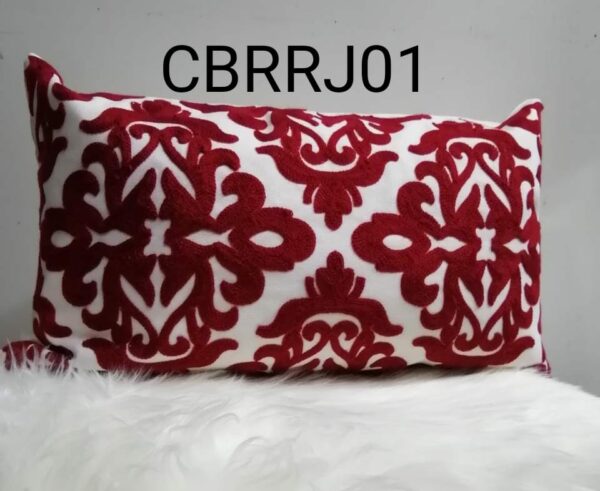 Fundas de cojines bordados rojos - Imagen 5