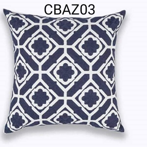 Fundas de cojines bordados azul - Imagen 4
