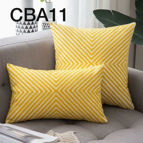 Fundas de cojines bordados, mostaza, amarillo - Imagen 11
