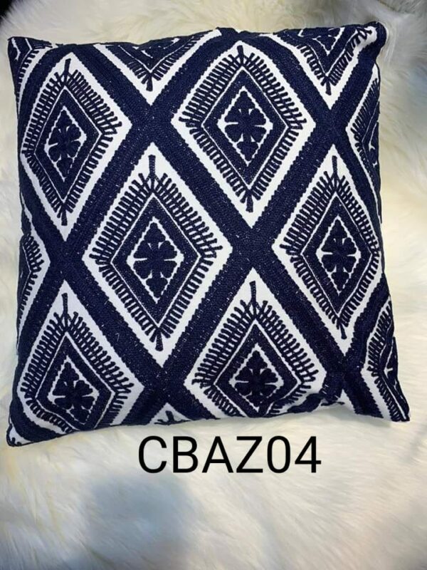 Fundas de cojines bordados azul - Imagen 2