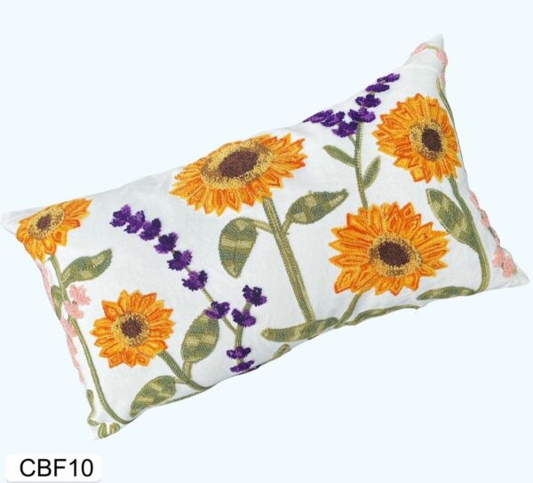 Fundas de cojines bordadas con flores - Imagen 14