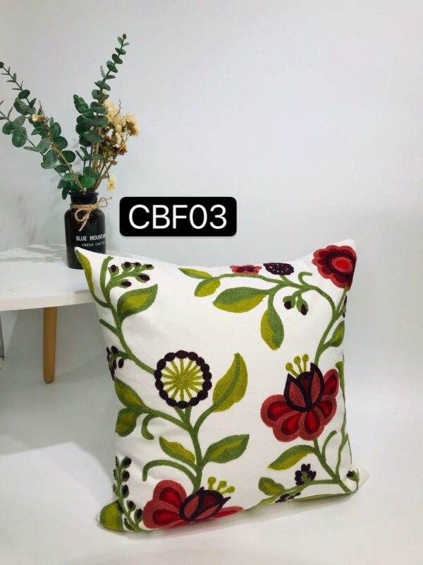 Fundas de cojines bordadas con flores - Imagen 6