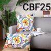 Fundas de cojines bordadas con flores - Imagen 20