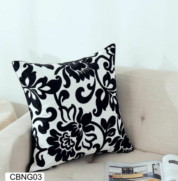Fundas de cojines bordados negro - Imagen 4