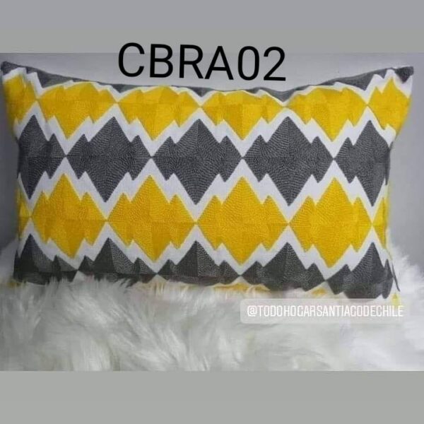 Fundas de cojines bordados, mostaza, amarillo - Imagen 4
