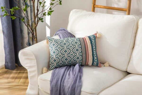 Fundas de cojines "Kilim" con borlas - Imagen 2