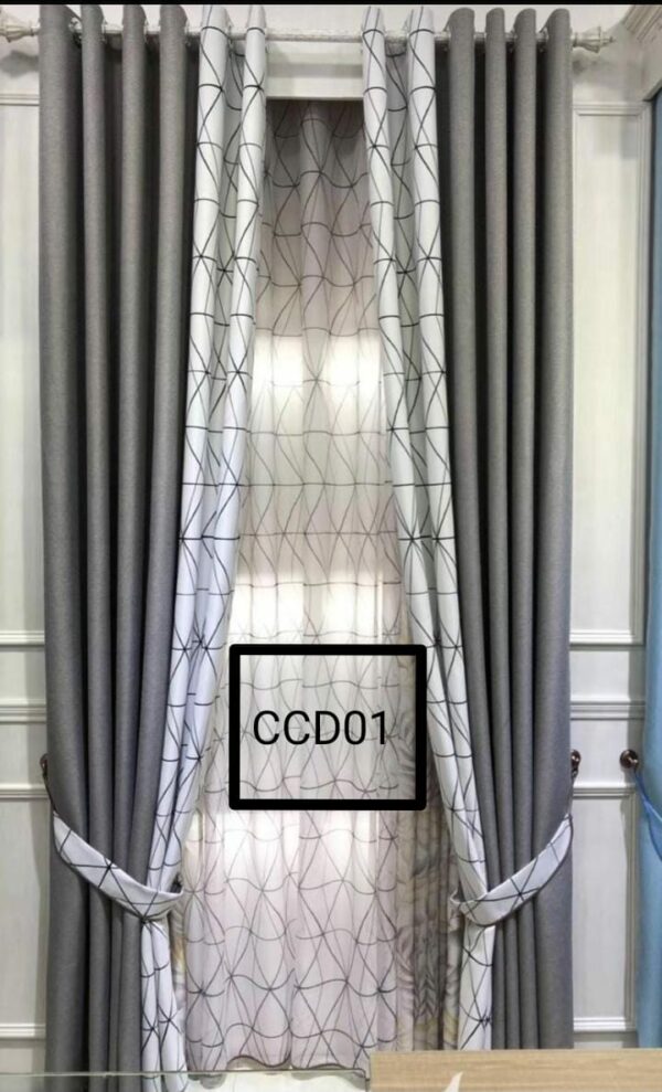 Cortinas Combinadas Con Diseño - Imagen 3