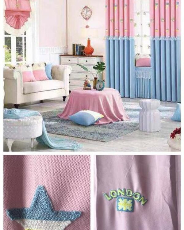 Cortinas con detalles bordados