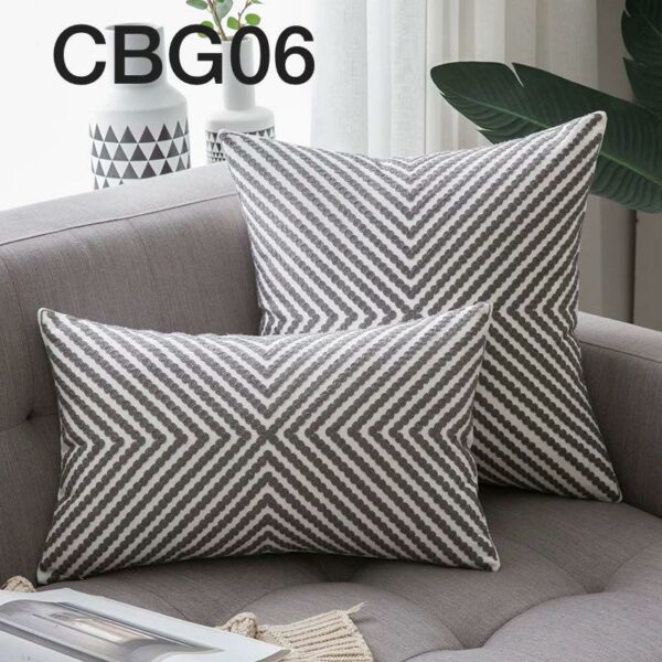 Fundas de cojines bordados gris - Imagen 8