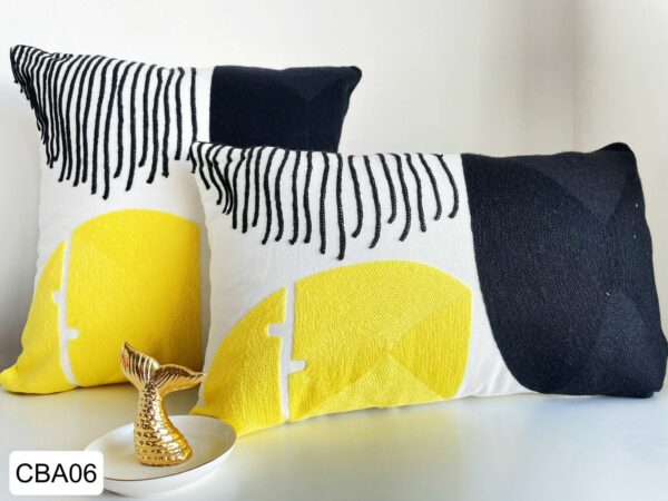 Fundas de cojines bordados, mostaza, amarillo - Imagen 7
