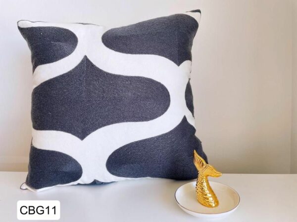 Fundas de cojines bordados gris - Imagen 14