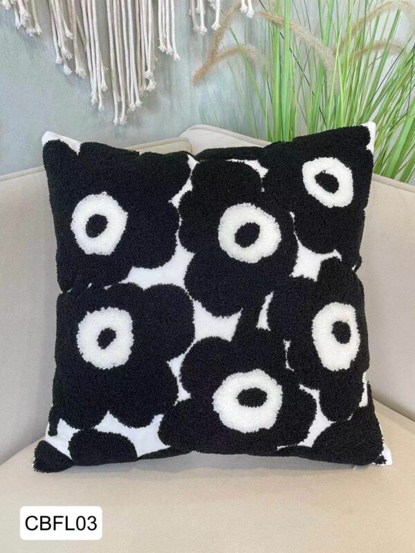 Fundas de cojines bordadas flores - Imagen 4