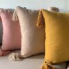 Fundas de cojines lino con flecos - Imagen 2