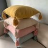 Fundas de cojines lino con flecos