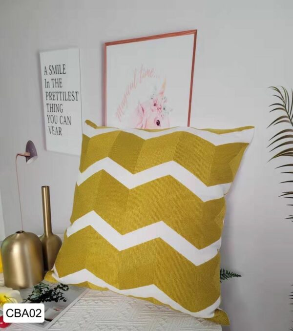 Fundas de cojines bordados, mostaza, amarillo - Imagen 3