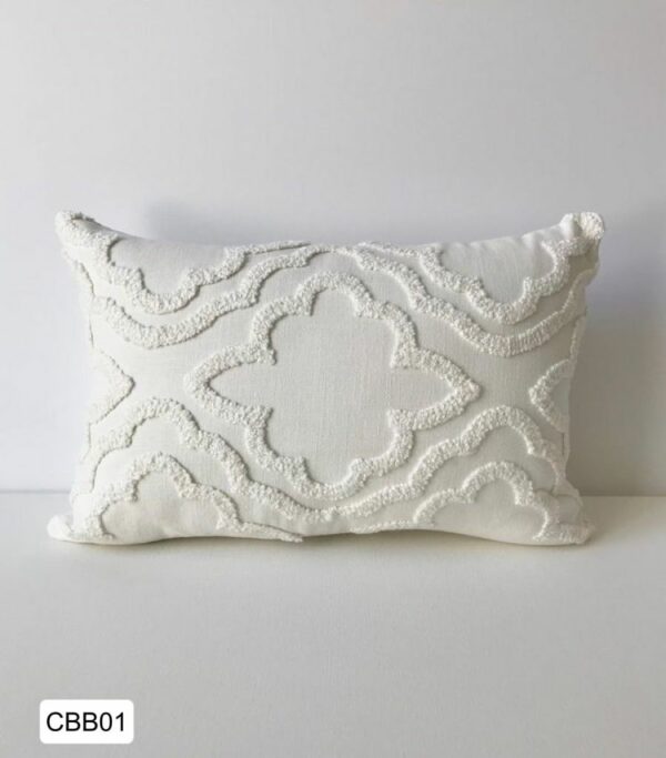 Fundas de cojines bordados beige - Imagen 3