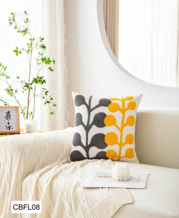 Fundas de cojines bordadas flores - Imagen 5