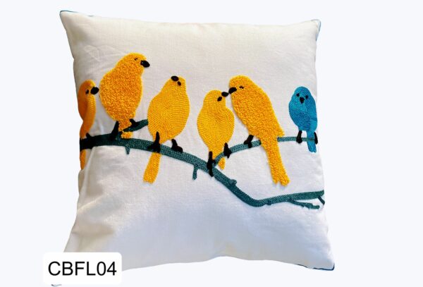 Fundas de cojines bordadas flores - Imagen 9