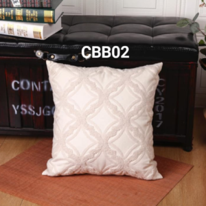 Fundas de cojines bordados beige