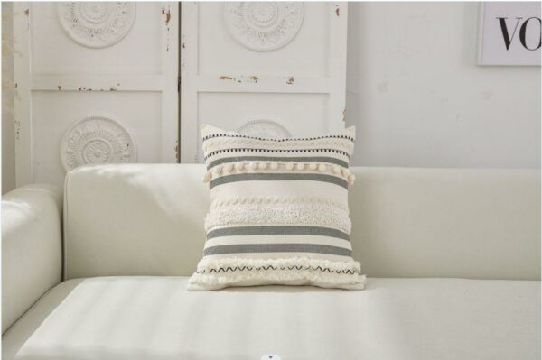 Fundas diseño boho con pompón - Imagen 6