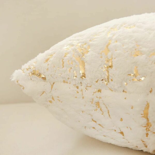 Fundas de cojines pelo extra suave con dorado - Imagen 3